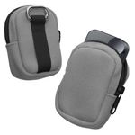 TV, Audio-Video si Foto - Portabile audio - Casti audio - Husa universala pentru casti Kwmobile, protectie la socuri, Nylon, gri deschis - Infinity.ro