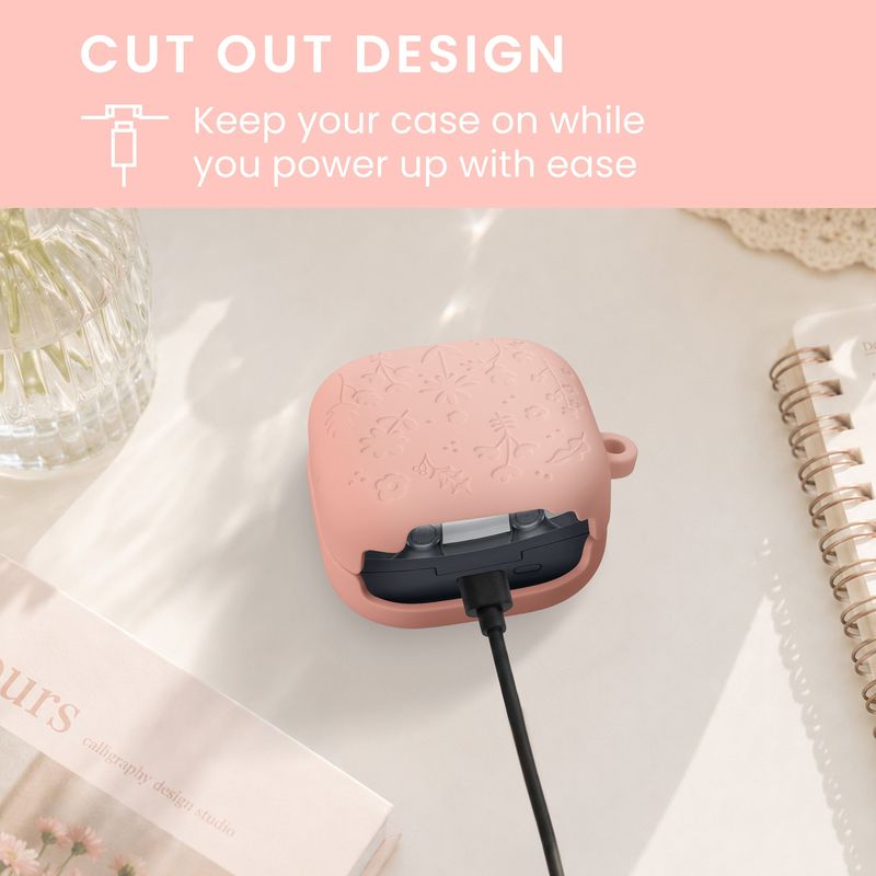 TV, Audio-Video si Foto - Portabile audio - Casti audio - Husa casti Kwmobile pentru Samsung Galaxy Buds 4, Galaxy Buds 4 Pro, prindere cu carabina, Silicon, multicolor - Infinity.ro