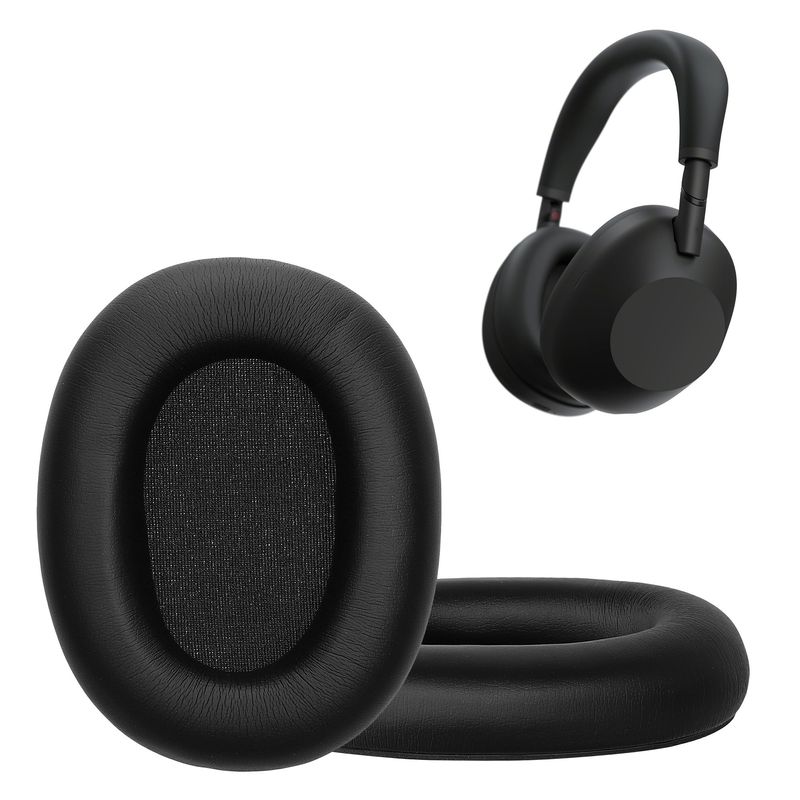 TV, Audio-Video si Foto - Portabile audio - Casti audio - Set 2 pernite pentru casti Kwmobile pentru Sony WH-1000XM6, confort sporit, Piele ecologica, negru - Infinity.ro