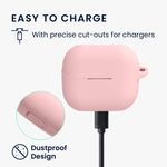 TV, Audio-Video si Foto - Portabile audio - Casti audio - Husa casti Kwmobile pentru Samsung Galaxy Buds 3, Galaxy Buds 3 Pro, anti-alunecare, Silicon, roz - Infinity.ro