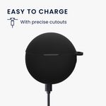 TV, Audio-Video si Foto - Portabile audio - Casti audio - Husa casti Kwmobile pentru Huawei FreeBuds 7i, protectie la zgarieturi, Silicon, negru - Infinity.ro