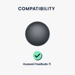 TV, Audio-Video si Foto - Portabile audio - Casti audio - Husa casti Kwmobile pentru Huawei FreeBuds 7i, protectie la zgarieturi, Silicon, negru - Infinity.ro