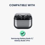 TV, Audio-Video si Foto - Portabile audio - Casti audio - Husa casti Kwmobile pentru Samsung Galaxy Buds 3, Galaxy Buds 3 Pro, anti-alunecare, Silicon, roz - Infinity.ro