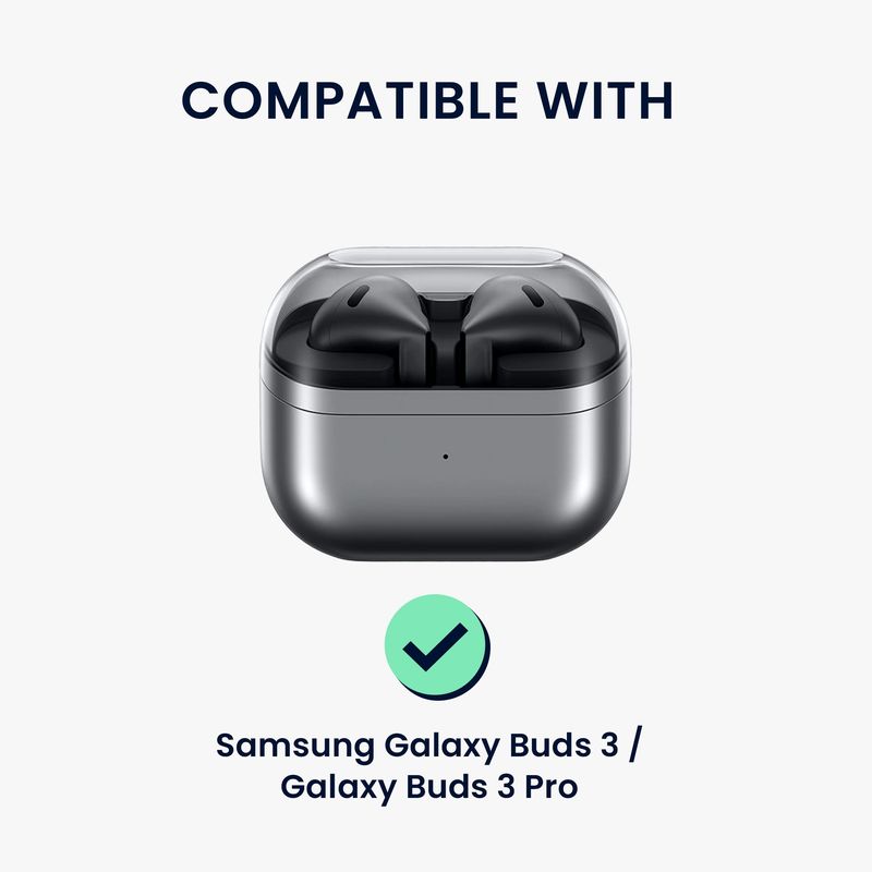 TV, Audio-Video si Foto - Portabile audio - Casti audio - Husa casti Kwmobile pentru Samsung Galaxy Buds 3, Galaxy Buds 3 Pro, anti-alunecare, Silicon, roz - Infinity.ro
