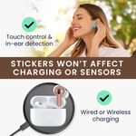 TV, Audio-Video si Foto - Portabile audio - Casti audio - Skin Kwmobile pentru Apple AirPods Pro 2, AirPods Pro, indepartare fara urme, nuanta 59, Vinil, bej - Infinity.ro