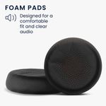 TV, Audio-Video si Foto - Portabile audio - Casti audio - Set 2 pernite pentru casti Kwmobile pentru Yealink BH70, WH64, confort sporit, Piele ecologica, negru - Infinity.ro