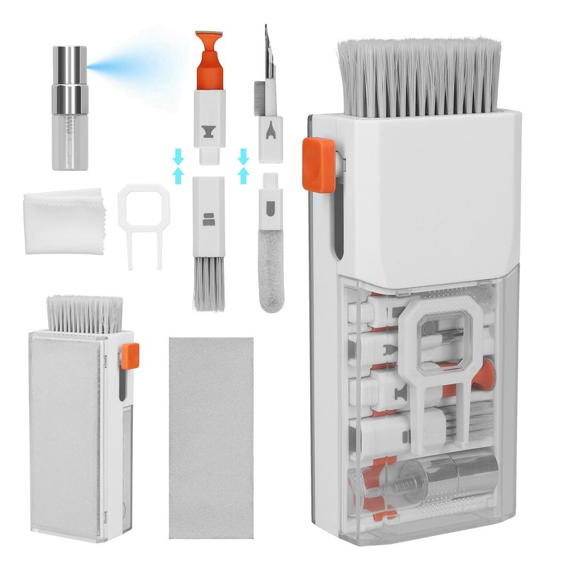 TV, Audio-Video si Foto - Portabile audio - Casti audio - Kit universal de curatare Kwmobile, protectie la praf, curatare multifunctionala, Metal, multicolor - Infinity.ro