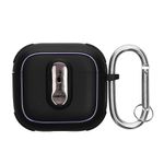 TV, Audio-Video si Foto - Portabile audio - Casti audio - Husa casti Kwmobile pentru Apple AirPods 4, protectie la socuri, Policarbonat, negru - Infinity.ro