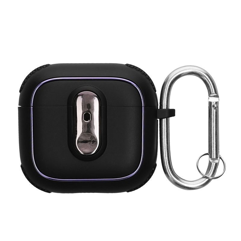 TV, Audio-Video si Foto - Portabile audio - Casti audio - Husa casti Kwmobile pentru Apple AirPods 4, protectie la socuri, Policarbonat, negru - Infinity.ro