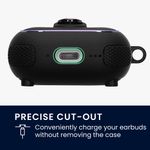 TV, Audio-Video si Foto - Portabile audio - Casti audio - Husa casti Kwmobile pentru Apple AirPods 4, protectie la socuri, Policarbonat, negru - Infinity.ro