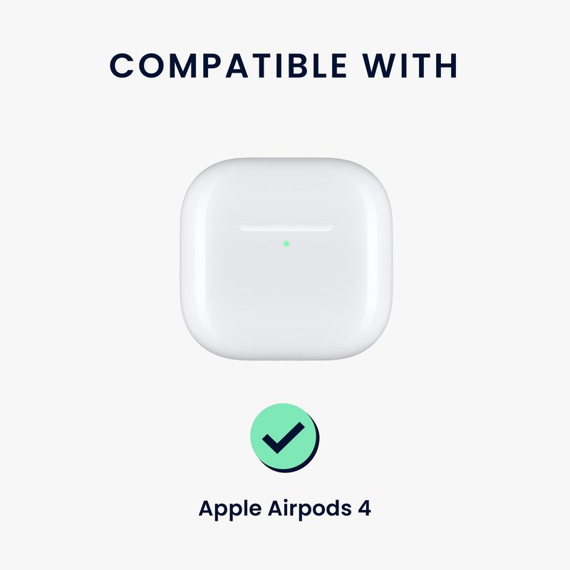 TV, Audio-Video si Foto - Portabile audio - Casti audio - Husa casti Kwmobile pentru Apple AirPods 4, protectie la socuri, Policarbonat, negru - Infinity.ro