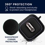 TV, Audio-Video si Foto - Portabile audio - Casti audio - Husa casti Kwmobile pentru Apple AirPods 4, protectie la socuri, Policarbonat, negru - Infinity.ro