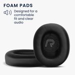 TV, Audio-Video si Foto - Portabile audio - Casti audio - Set 2 pernite pentru casti Kwmobile pentru Edifier WH950NB, LS880NB, confort sporit, Piele ecologica, negru - Infinity.ro