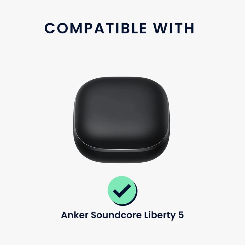 TV, Audio-Video si Foto - Portabile audio - Casti audio - Husa casti Kwmobile pentru Anker Soundcore Liberty 5, prindere cu carabina, protectie la zgarieturi, Silicon, multicolor - Infinity.ro