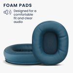 TV, Audio-Video si Foto - Portabile audio - Casti audio - Set 2 pernite pentru casti Kwmobile pentru OneOdio A70, confort sporit, Piele ecologica, albastru - Infinity.ro