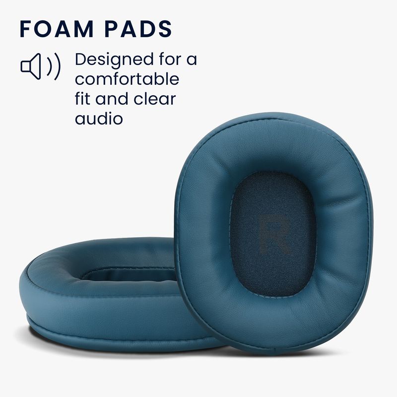 TV, Audio-Video si Foto - Portabile audio - Casti audio - Set 2 pernite pentru casti Kwmobile pentru OneOdio A70, confort sporit, Piele ecologica, albastru - Infinity.ro