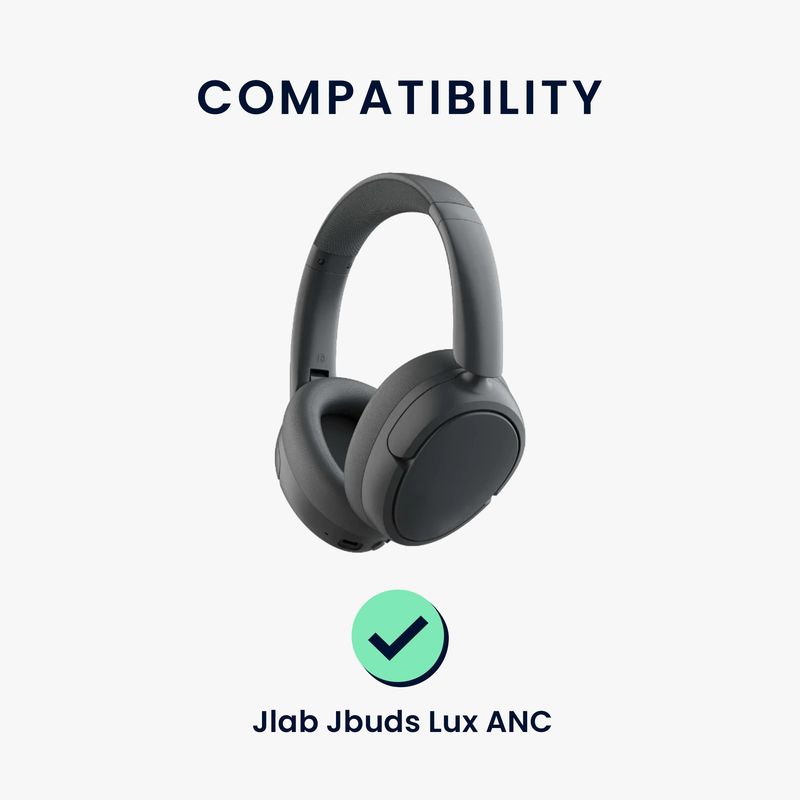 TV, Audio-Video si Foto - Portabile audio - Casti audio - Set 2 pernite pentru casti Kwmobile pentru JLab Jbuds Lux ANC, confort sporit, Piele ecologica, negru - Infinity.ro