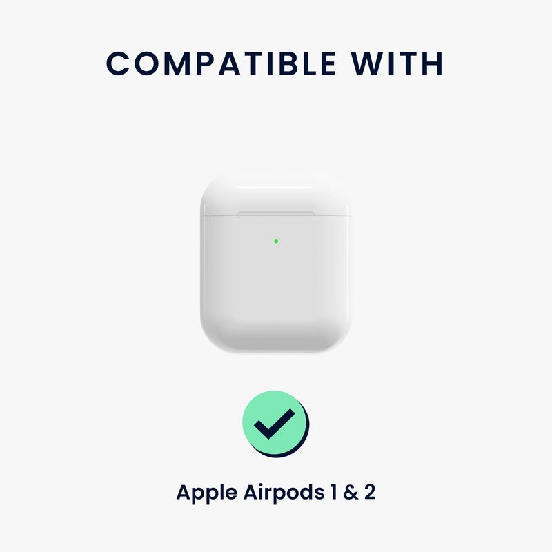 TV, Audio-Video si Foto - Portabile audio - Casti audio - Husa casti Kwmobile pentru Apple AirPods 1, AirPods 2, incarcare wireless, prindere cu inel, Termoplastic, multicolor - Infinity.ro