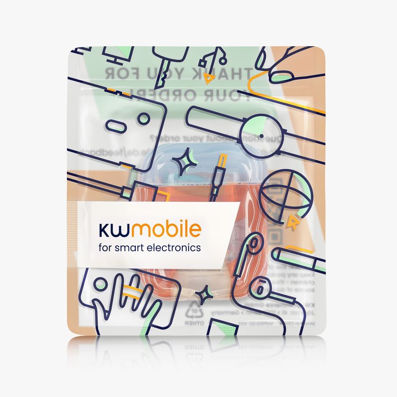 TV, Audio-Video si Foto - Portabile audio - Casti audio - Husa casti Kwmobile pentru Apple AirPods 1, AirPods 2, incarcare wireless, prindere cu inel, Termoplastic, multicolor - Infinity.ro