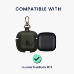 TV, Audio-Video si Foto - Portabile audio - Casti audio - Husa casti Kwmobile pentru Huawei FreeBuds SE 2, protectie la zgarieturi, Piele ecologica, verde - Infinity.ro