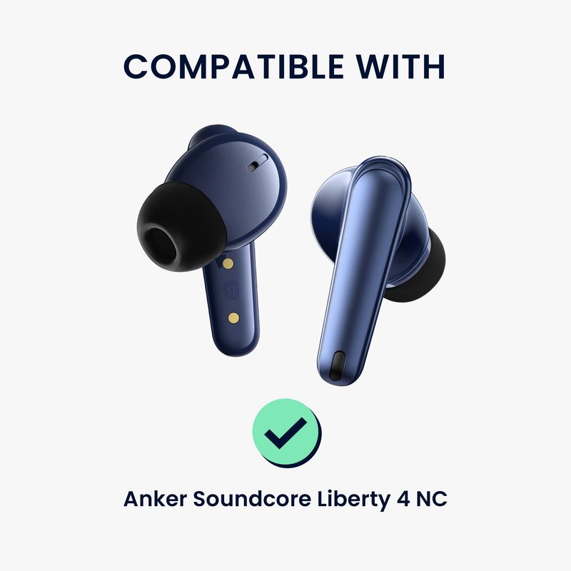 TV, Audio-Video si Foto - Portabile audio - Casti audio - Set 6 dopuri pentru casti Kwmobile pentru Anker Soundcore Liberty 4 NC, confort sporit, Silicon, alb - Infinity.ro