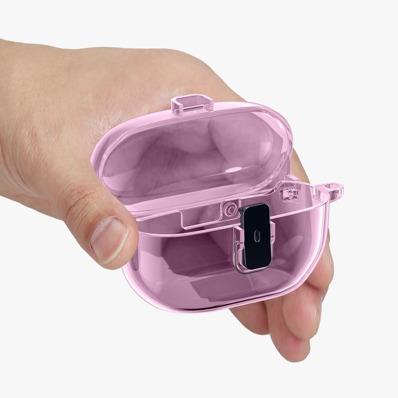 TV, Audio-Video si Foto - Portabile audio - Casti audio - Husa casti Kwmobile pentru Sony WF-1000XM5, protectie la socuri, Plastic, mov - Infinity.ro