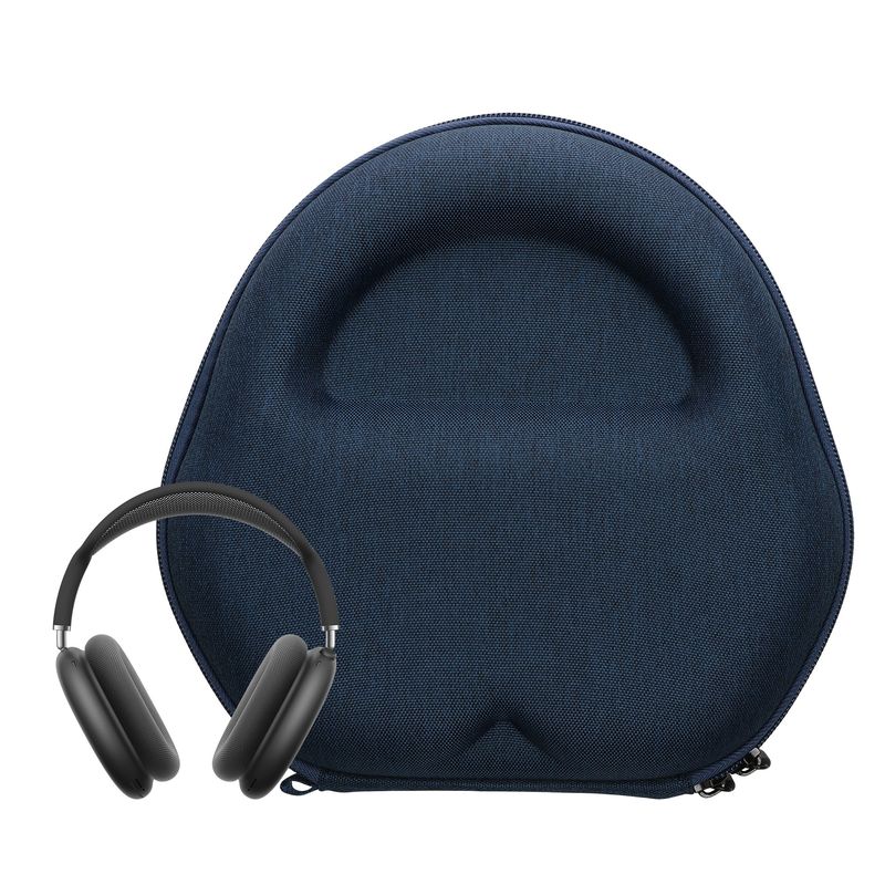TV, Audio-Video si Foto - Portabile audio - Casti audio - Husa casti Kwmobile pentru Apple AirPods Max, AirPods Max 2, protectie la socuri, Spuma EVA, albastru - Infinity.ro