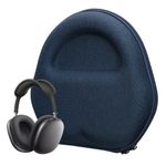 TV, Audio-Video si Foto - Portabile audio - Casti audio - Husa casti Kwmobile pentru Apple AirPods Max, AirPods Max 2, protectie la socuri, Spuma EVA, albastru - Infinity.ro