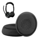 TV, Audio-Video si Foto - Portabile audio - Casti audio - Set 2 pernite pentru casti Kwmobile pentru Jabra Evolve2 55, confort sporit, Piele ecologica, negru - Infinity.ro