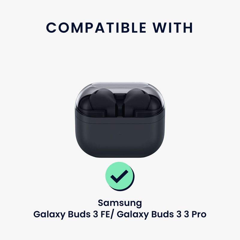 TV, Audio-Video si Foto - Portabile audio - Casti audio - Husa casti Kwmobile pentru Samsung Galaxy Buds 3 FE, Galaxy Buds 3, Galaxy Buds 3 Pro, Silicon, portocaliu, negru - Infinity.ro
