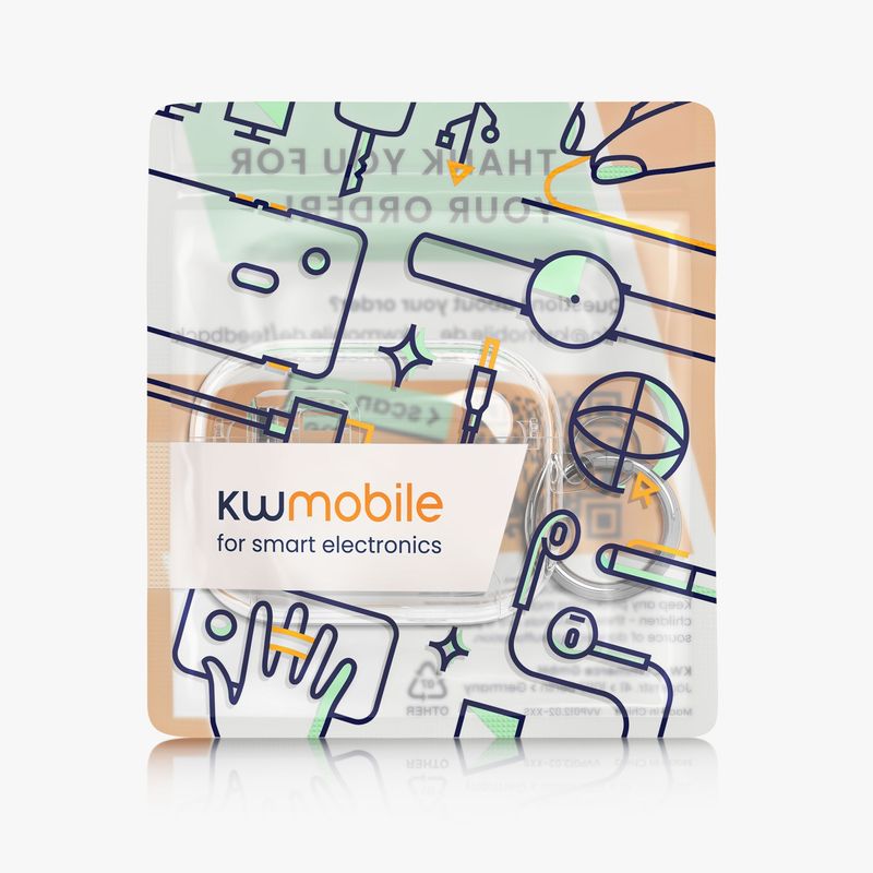 TV, Audio-Video si Foto - Portabile audio - Casti audio - Husa casti Kwmobile pentru Apple AirPods Pro 2, AirPods Pro, functie stand, Termoplastic, transparent - Infinity.ro