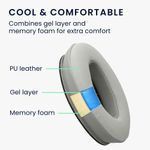 TV, Audio-Video si Foto - Portabile audio - Casti audio - Set 2 pernite casti Kwmobile pentru Bose QuietComfort 35, QuietComfort 35 II, QuietComfort 25, QuietComfort 15, gri - Infinity.ro