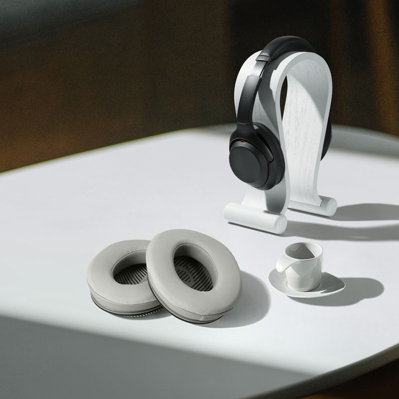 TV, Audio-Video si Foto - Portabile audio - Casti audio - Set 2 pernite casti Kwmobile pentru Bose QuietComfort 35, QuietComfort 35 II, QuietComfort 25, QuietComfort 15, gri - Infinity.ro