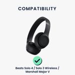 TV, Audio-Video si Foto - Portabile audio - Casti audio - Husa casti Kwmobile pentru Beats Solo 4, Beats Solo 3 Wireless, Marshall Major V, protectie la socuri, Neopren, negru - Infinity.ro