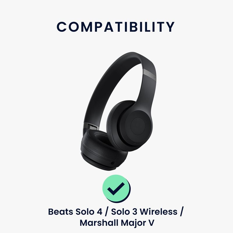 TV, Audio-Video si Foto - Portabile audio - Casti audio - Husa casti Kwmobile pentru Beats Solo 4, Beats Solo 3 Wireless, Marshall Major V, protectie la socuri, Neopren, negru - Infinity.ro