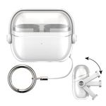 TV, Audio-Video si Foto - Portabile audio - Casti audio - Husa casti Kwmobile pentru Samsung Galaxy Buds 3, Galaxy Buds 3 Pro, functie stand, Termoplastic, transparent - Infinity.ro