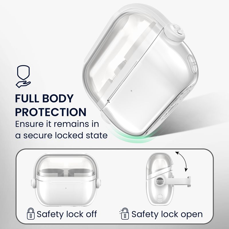 TV, Audio-Video si Foto - Portabile audio - Casti audio - Husa casti Kwmobile pentru Samsung Galaxy Buds 3, Galaxy Buds 3 Pro, functie stand, Termoplastic, transparent - Infinity.ro
