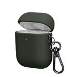 TV, Audio-Video si Foto - Portabile audio - Casti audio - Husa casti Kwmobile pentru Apple AirPods 1, AirPods 2, incarcare wireless, Piele ecologica, verde - Infinity.ro