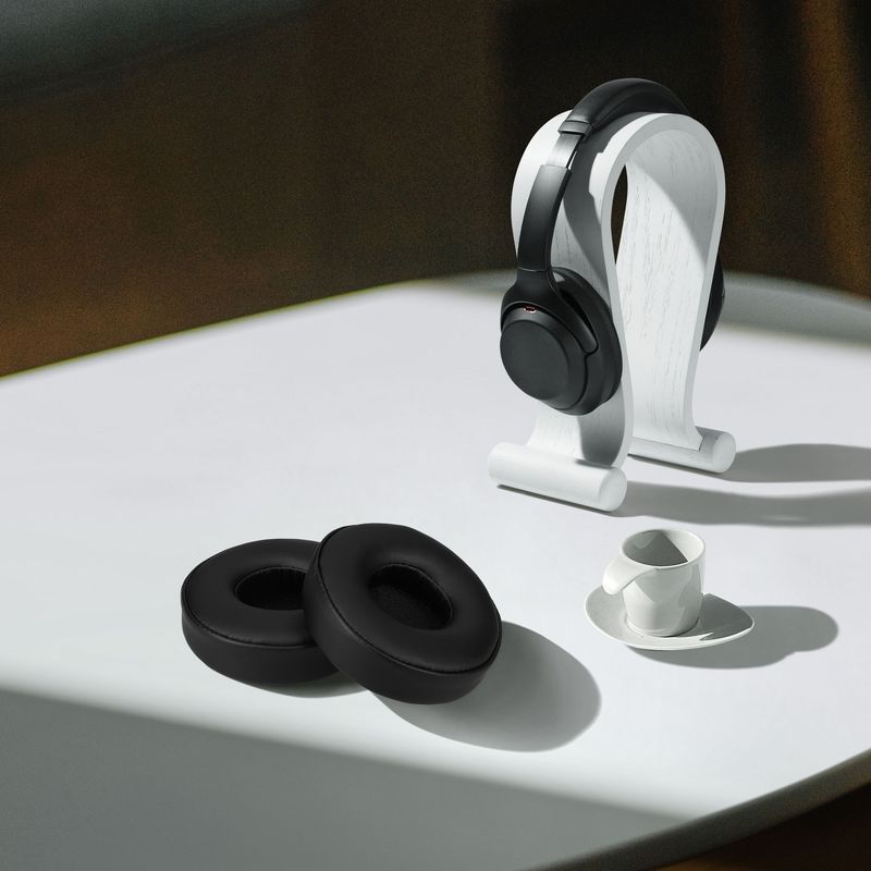 TV, Audio-Video si Foto - Portabile audio - Casti audio - Set 2 pernite pentru casti Kwmobile pentru Anker Soundcore H30i, confort sporit, Piele ecologica, negru - Infinity.ro