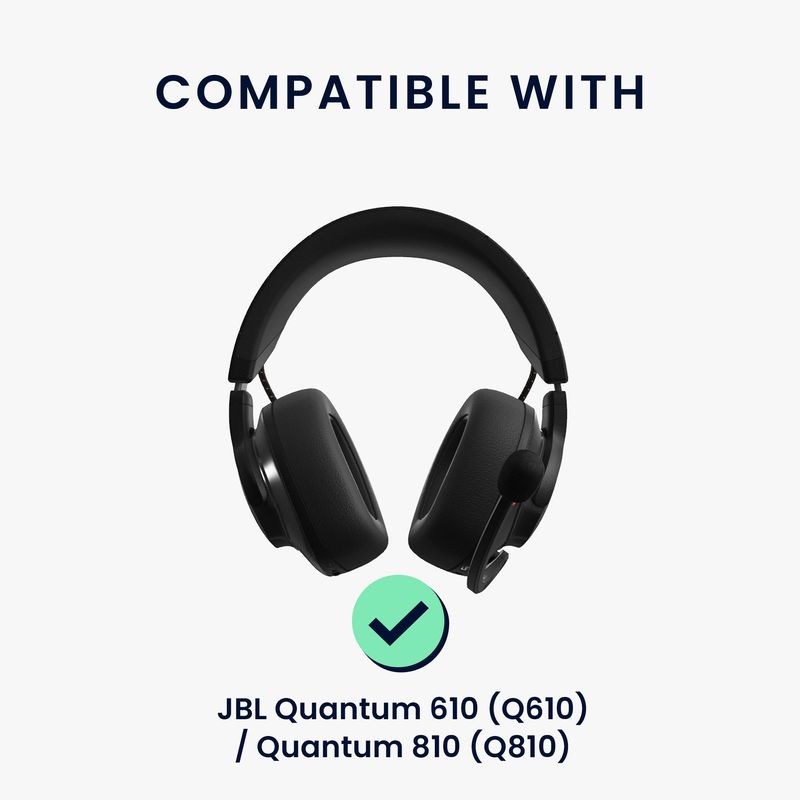 TV, Audio-Video si Foto - Portabile audio - Casti audio - Husa casti Kwmobile pentru JBL Quantum 610 (Q610), Quantum 810 (Q810), protectie la zgarieturi, Piele ecologica, negru - Infinity.ro