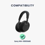 TV, Audio-Video si Foto - Portabile audio - Casti audio - Set 2 pernite pentru casti Kwmobile pentru Sony WH-1000XM6, confort sporit, Piele ecologica, gri - Infinity.ro