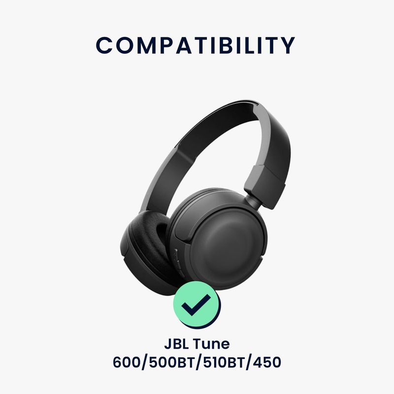 TV, Audio-Video si Foto - Portabile audio - Casti audio - Husa casti Kwmobile pentru JBL Tune 600, Tune 500BT, Tune 510BT, Tune 450, protectie la socuri, Neopren, gri, alb - Infinity.ro