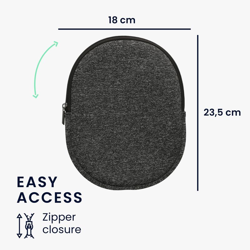 TV, Audio-Video si Foto - Portabile audio - Casti audio - Husa casti Kwmobile pentru JBL Tune 600, Tune 500BT, Tune 510BT, Tune 450, protectie la socuri, Neopren, gri, alb - Infinity.ro