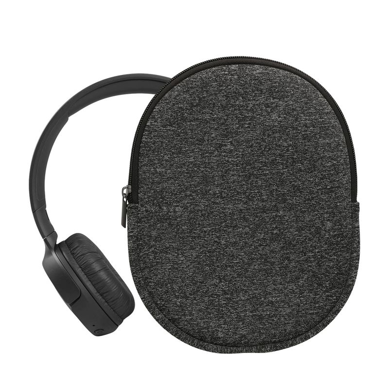 TV, Audio-Video si Foto - Portabile audio - Casti audio - Husa casti Kwmobile pentru JBL Tune 600, Tune 500BT, Tune 510BT, Tune 450, protectie la socuri, Neopren, gri, alb - Infinity.ro