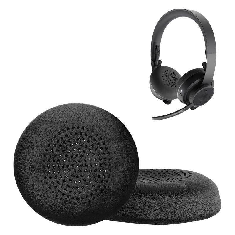 TV, Audio-Video si Foto - Portabile audio - Casti audio - Set 2 pernite pentru casti Kwmobile pentru Logitech Zone 900, Zone Wireless Plus, confort sporit, Piele ecologica, negru - Infinity.ro