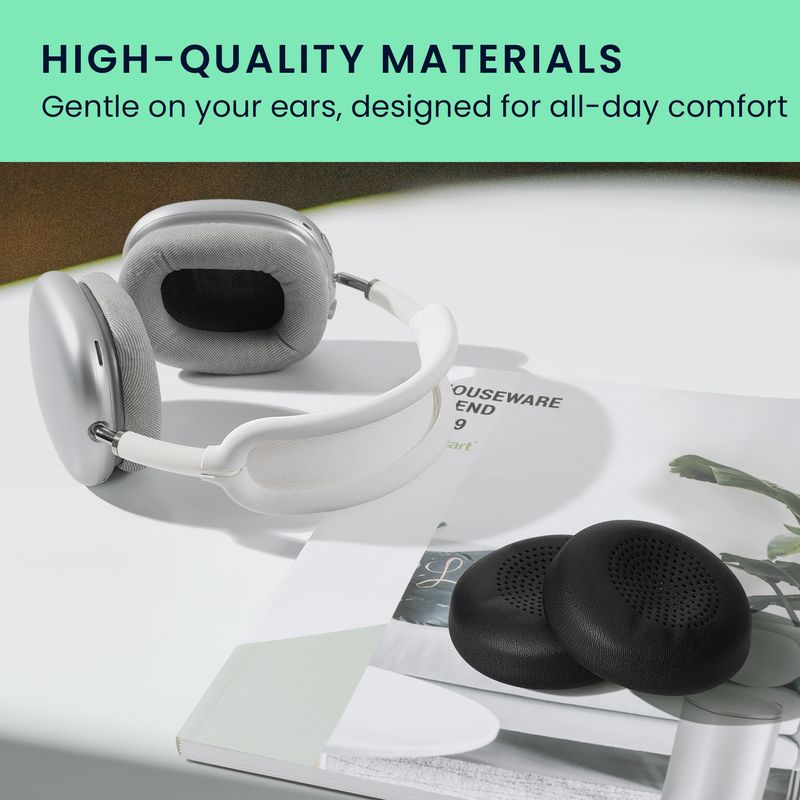 TV, Audio-Video si Foto - Portabile audio - Casti audio - Set 2 pernite pentru casti Kwmobile pentru Logitech Zone 900, Zone Wireless Plus, confort sporit, Piele ecologica, negru - Infinity.ro