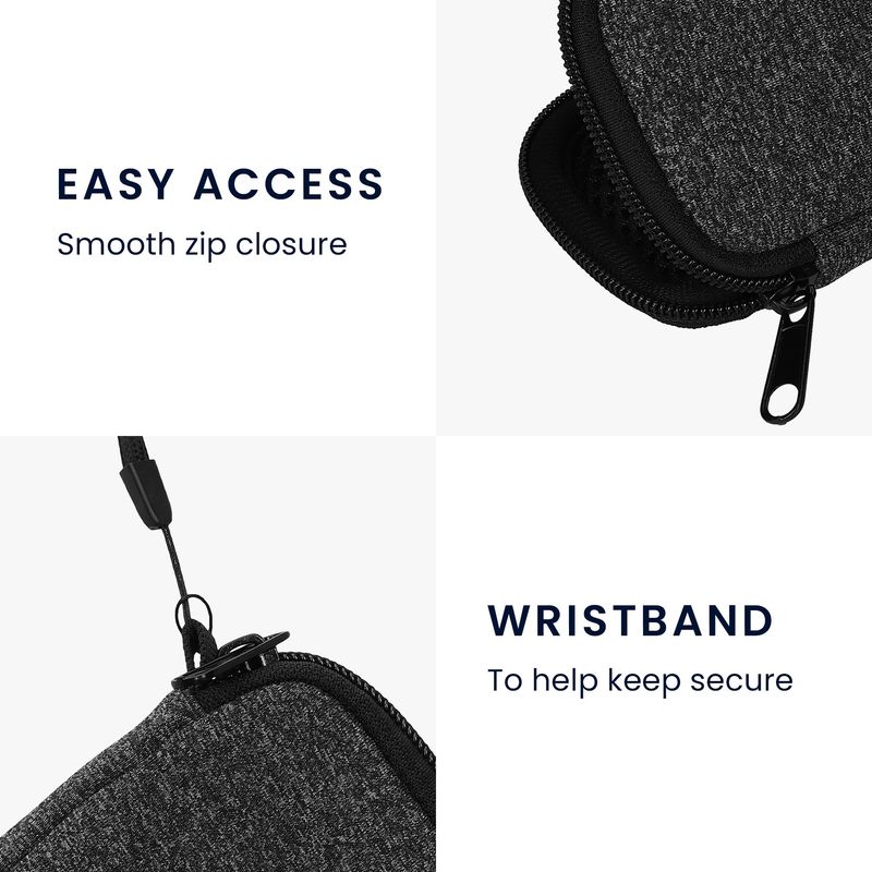 TV, Audio-Video si Foto - Portabile audio - Casti audio - Husa universala pentru casti Kwmobile, protectie la socuri, Textil, alb, gri - Infinity.ro