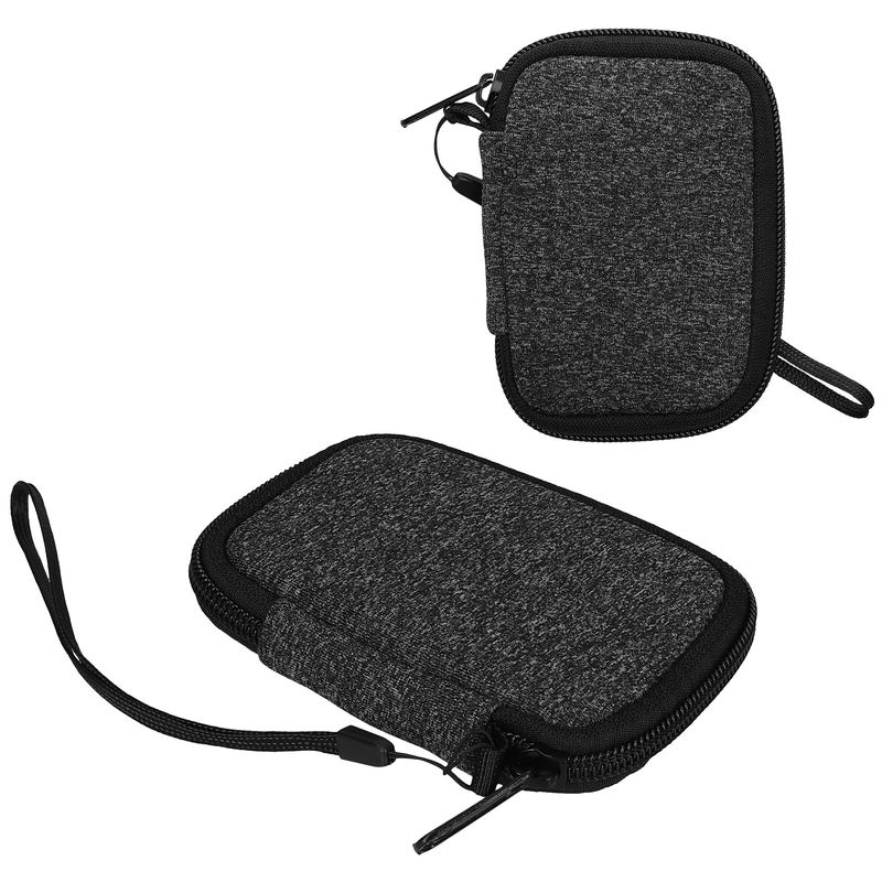 TV, Audio-Video si Foto - Portabile audio - Casti audio - Husa universala pentru casti Kwmobile, protectie la socuri, Textil, alb, gri - Infinity.ro