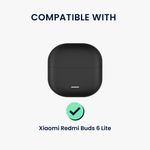TV, Audio-Video si Foto - Portabile audio - Casti audio - Husa casti Kwmobile pentru Xiaomi Redmi Buds 6 Lite, anti-alunecare, Silicon, negru - Infinity.ro