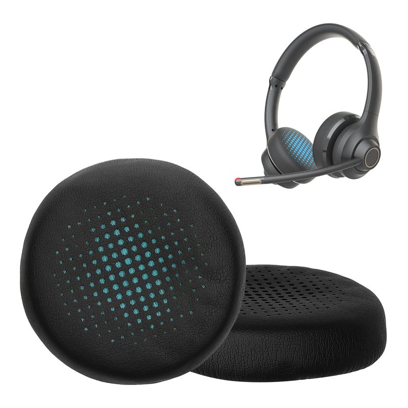 TV, Audio-Video si Foto - Portabile audio - Casti audio - Set 2 pernite pentru casti Kwmobile pentru JLab Go Work Gen 2, confort sporit, Piele ecologica, negru - Infinity.ro